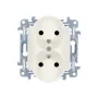 KONTAKT SIMON 10 Module White Socket Outlet 2x Type F with Shutters Screw Terminals 16A 250V