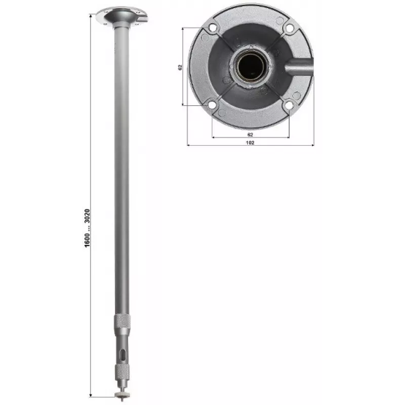 DELTA Teleskoopne Laekinnitus Kaamerale BR-150X300