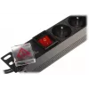 DELTA PD-8/R-IEC Toiteplokk 8 Pesaga Pinge kaitse 230V 10A Must