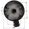 DELTA STG-1280ZJ-DM46(BLACK) Ühenduskarp / Kaamerakinnitus, Must, Alumiiniumsulam