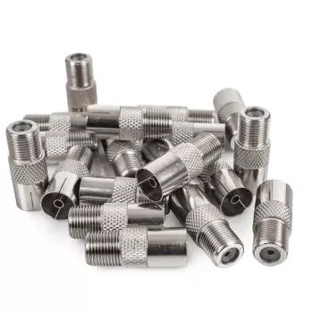 Spacetronik F-Type / IEC koaksiaalpistikumoodul - 100 tk valge