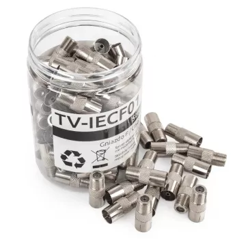 Spacetronik F-Type / IEC koaksiaalpistikumoodul - 100 tk valge