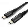 USB-C to USB-C kaabel LCD toitekuvariga, 3m, 45W PD, must