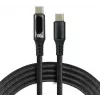USB-C to USB-C kaabel 100cm 100W PD LCD-ekraaniga everActive CBB-1PD5L