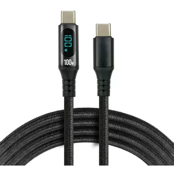 USB-C to USB-C kaabel 2m 100W LCD võimsusnäidikuga everActive CBB-2PD5L