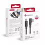 Forcell F-Energy CC-1Deg USB-C to USB-C kaabel 100W PD QC4.0 5A 2m Must 90° Nurga all