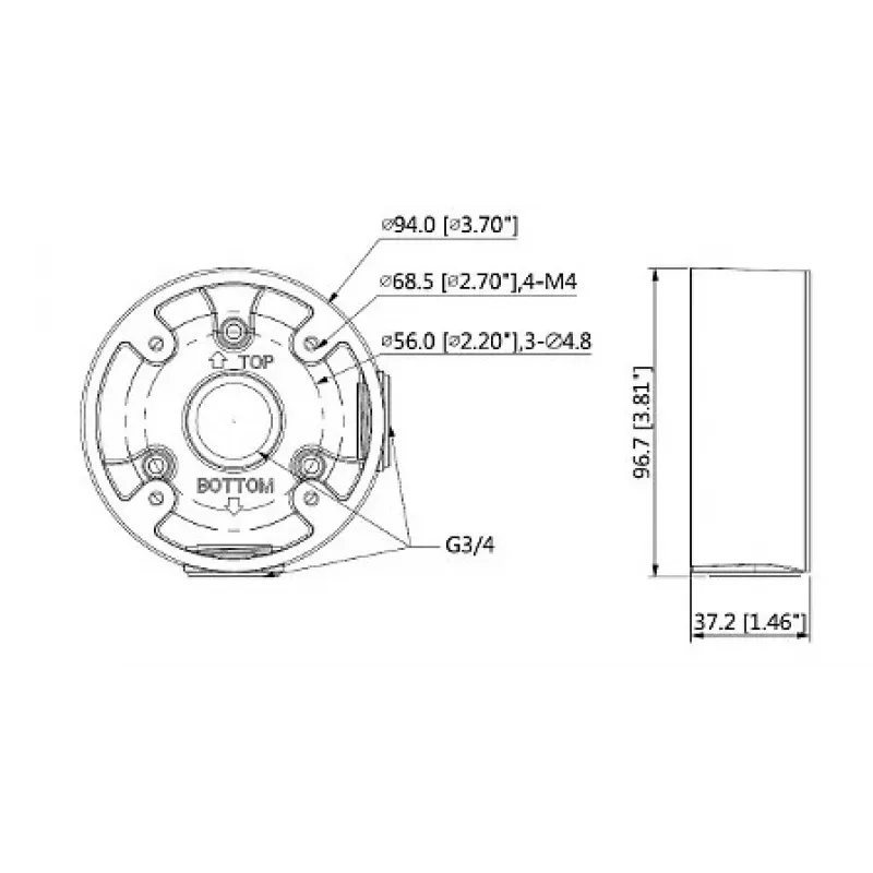 MITON MT-P13A-B Pindpaigalduskarp 1-pordiline Keystone Valge