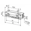 BIRA HARTTE XS00UW Elektromagnetiline lukukontakt 12-24V AC/DC mehaanilise vabastuslülitiga