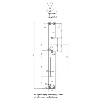 BIRA OK-P4 Lame kinnituslatt, 3mm, tsingitud teras, avatud