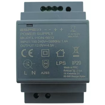 ESPE HDN-6012 DIN Rail Toiteplokk 12V 54W 4.5A