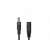 ESPE DC toite pikenduskaabel 5,0m 2x0,5mm² punutud DC pistik DC pesa 2,1x5,5mm must