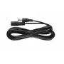 ESPE DC toite pikenduskaabel 5,0m 2x0,5mm² punutud DC pistik DC pesa 2,1x5,5mm must
