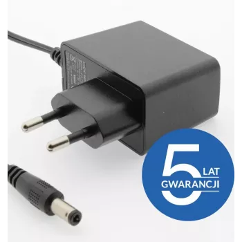 ESPE 12V 1A 12W Plug-in Power Supply with Straight Barrel Connector 2.1x5.5mm, 5 Years Warranty