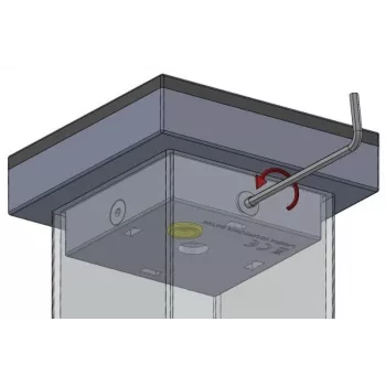 LED-hoiatuslamp Proxima SŁUPKOWA Amber 12-230V AC/DC IP54