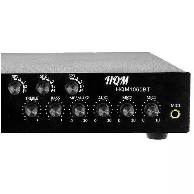HQM HQM1060BT/S 60W PA-võimendi Bluetoothi, USB, SD, FM-raadioga