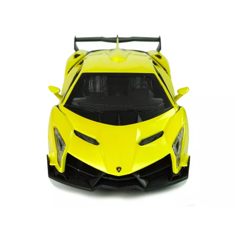 LEAN TOYS Kaugjuhitav Lamborghini Veneno Kollane 2.4 GHz Rooliga RC Auto Heli ja Tuledega