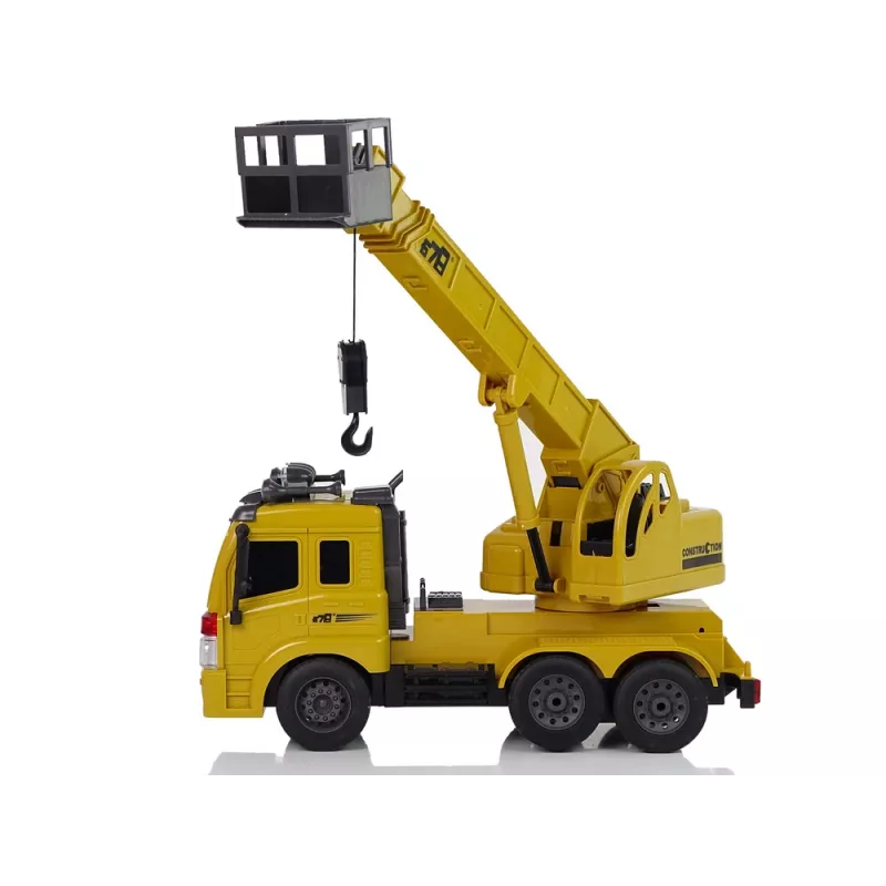 LEAN TOYS Kaugjuhitav Veoauto 1:20 Tõstekraana Pilot 2.4G Heli ja Tuled