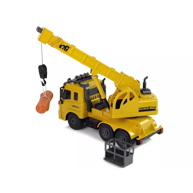 LEAN TOYS Kaugjuhitav Veoauto 1:20 Tõstekraana Pilot 2.4G Heli ja Tuled
