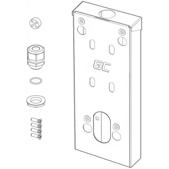 GREEN CELL EV Wallbox Mounting Spacer for HabuDen Charger, 50 mm, Black, ABS Plastic, Cable Management, Ventilation, EVGCAKHS1