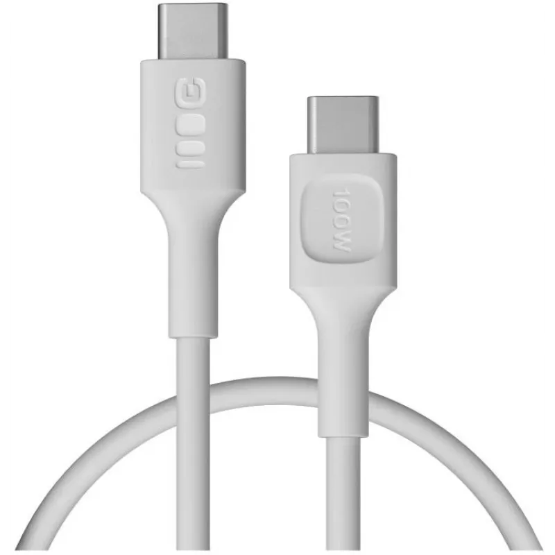 Green Cell PowerFlex USB-C to USB-C kaabel 100W PD kiirlaadimine 0,3m Valge