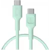 Green Cell PowerFlex Fast Charging USB-C to USB-C kaabel 100W 0.3m Mint Green