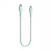 Green Cell PowerFlex Fast Charging USB-C to USB-C kaabel 100W 0.3m Mint Green