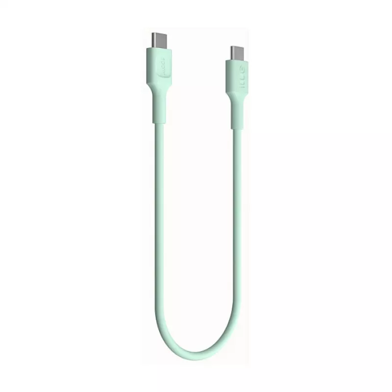 Green Cell PowerFlex Fast Charging USB-C to USB-C kaabel 100W 0.3m Mint Green