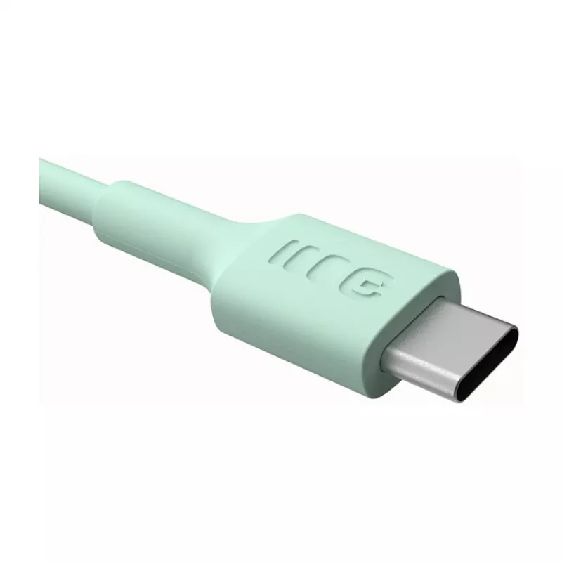 Green Cell PowerFlex Fast Charging USB-C to USB-C kaabel 100W 0.3m Mint Green