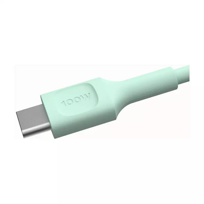 Green Cell PowerFlex Fast Charging USB-C to USB-C kaabel 100W 0.3m Mint Green