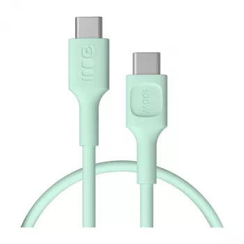Green Cell PowerFlex Fast Charging USB-C to USB-C kaabel 100W 0.3m Mint Green