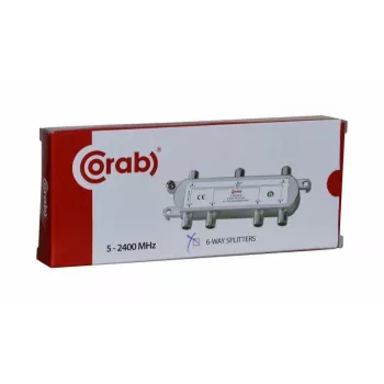 CORAB 6-suunaline TV/SAT signaalijaotur 5-2400 MHz alalisvoolu läbivooluga