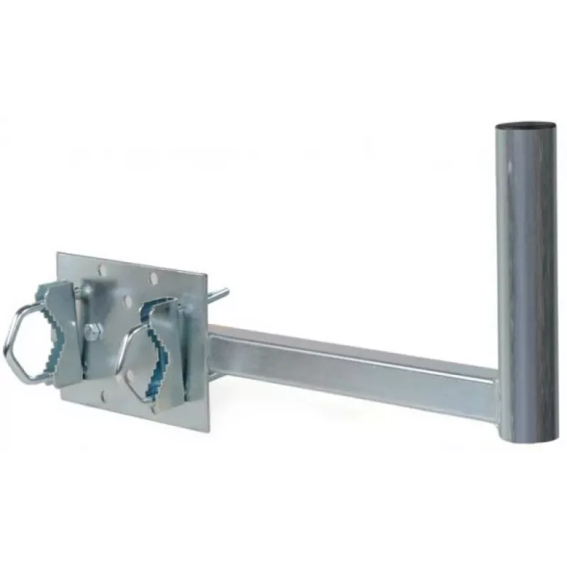 CORAB UBU-38/450-H Universaalne rõdukinnitus satelliit-, maapealsete ja LTE antennide jaoks, 38 mm masti läbimõõt, 450 mm nihe, kuumtsingitud teras, metallhall