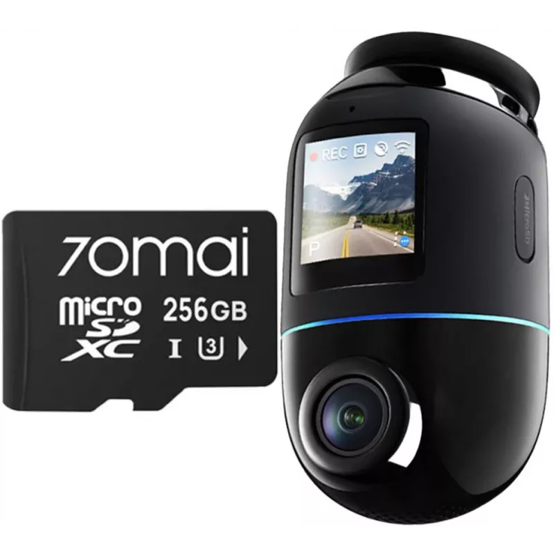 70mai X800 Omni 4K sõidusalvesti must + 256GB SD-kaart