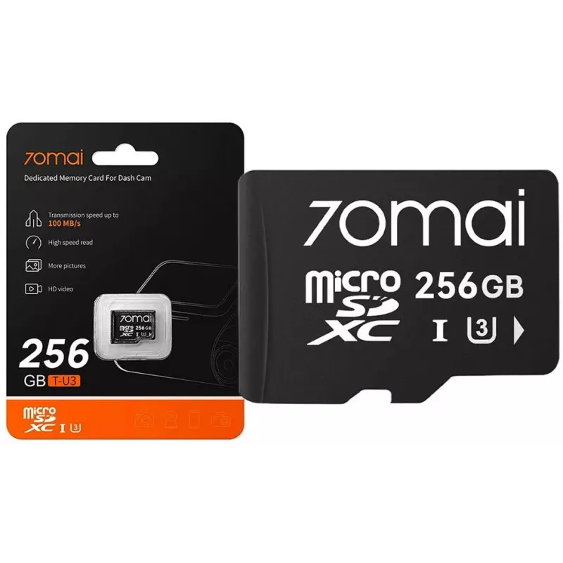 70mai X800 Omni 4K sõidusalvesti must + 256GB SD-kaart