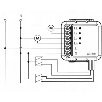 OXT T228 Mini WiFi Roller Shutter Controller 2-Channel Tuya Smart