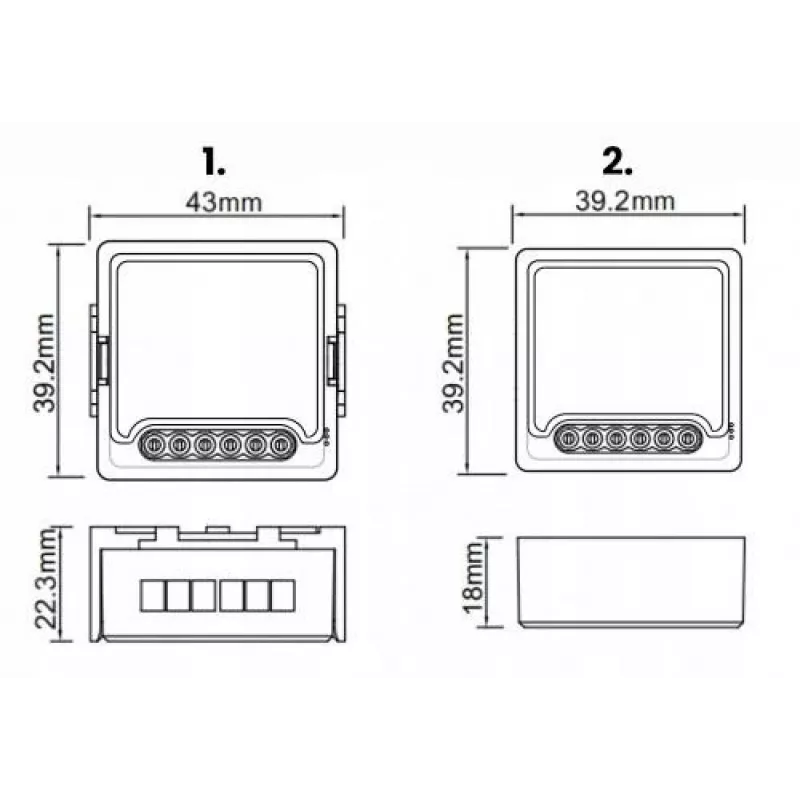 OXT Mini Releemoodul 2-Kanaliline Ilma Nulljuhtmeta ZigBee TUYA T272