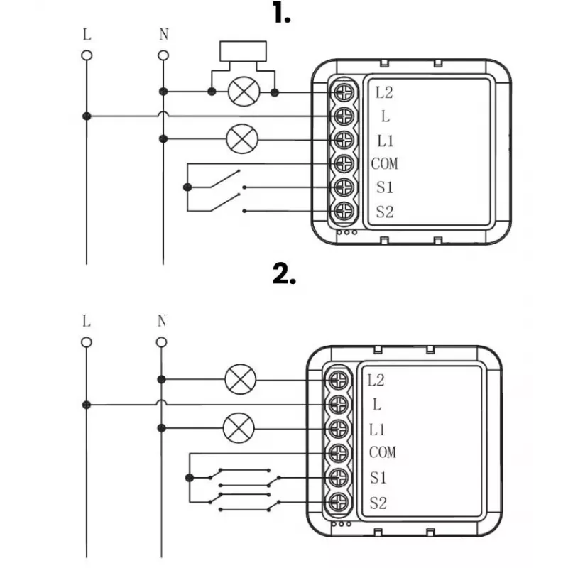 OXT Mini Releemoodul 2-Kanaliline Ilma Nulljuhtmeta ZigBee TUYA T272