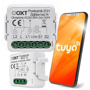 OXT Mini Releemoodul 2-Kanaliline Ilma Nulljuhtmeta ZigBee TUYA T272