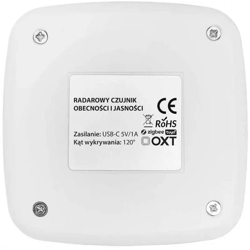 OXT T155 24GHz millimeeterlaine radari kohalolekuandur koos valgustugevuse anduriga, USB WiFi Tuya Smart