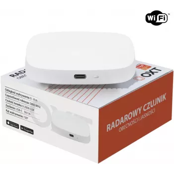 OXT T155 24GHz millimeeterlaine radari kohalolekuandur koos valgustugevuse anduriga, USB WiFi Tuya Smart