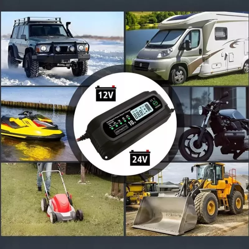 ZENWIRE JMD-10 Nutikas Autoaku Laadija 12V 24V 10A Parandusfunktsiooniga
