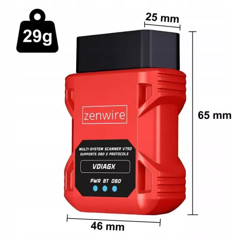 OBD2 diagnostikaskanner ELM327 VDiagX V016 Bluetooth liides tester
