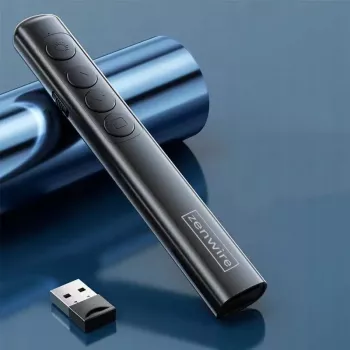 ZENWIRE S9 USB esitluslaserpointer, 2,4 GHz, punane laser, must