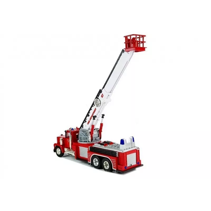 LEAN TOYS Tuletõrjeauto pikendatava pöörleva redeliga R/C heli ja valgus sireeniga