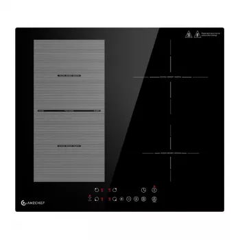 AMZCHEF CE-FS-I72S-FFDD07 4-tsooniline induktsioonpliit 7200W Must Sisseehitatav