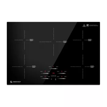 AMZCHEF CE-FS-I95S-GFFDD0 5-tsooniline induktsioonpliit 9500W sisseehitatav must