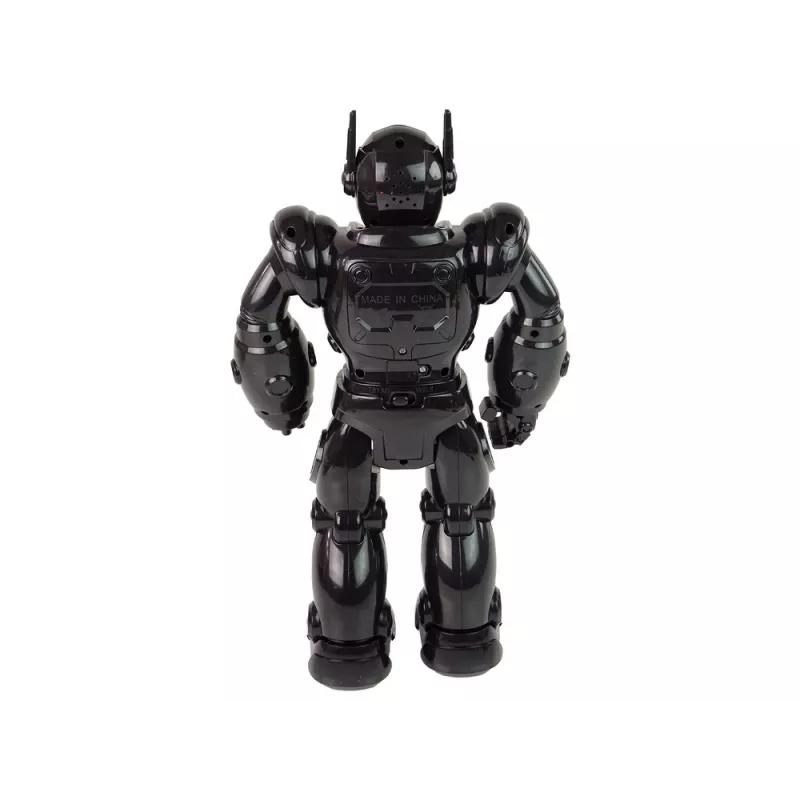 LEAN TOYS Interaktiivne robot kõnnib heli tuled must