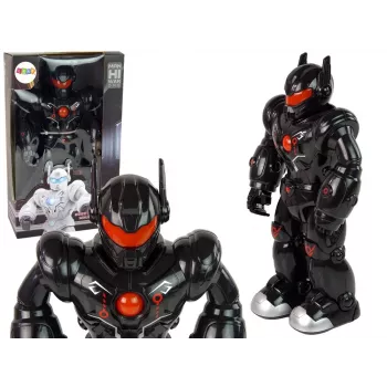 LEAN TOYS Interaktiivne robot kõnnib heli tuled must