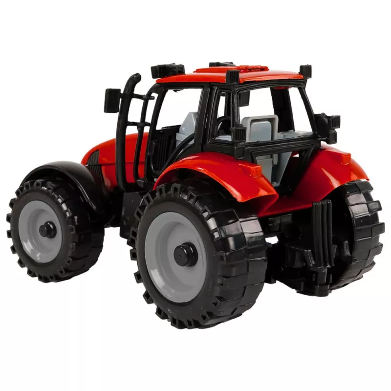 LEAN TOYS Väike talutraktor avatava kapotiga, punane, 13 cm