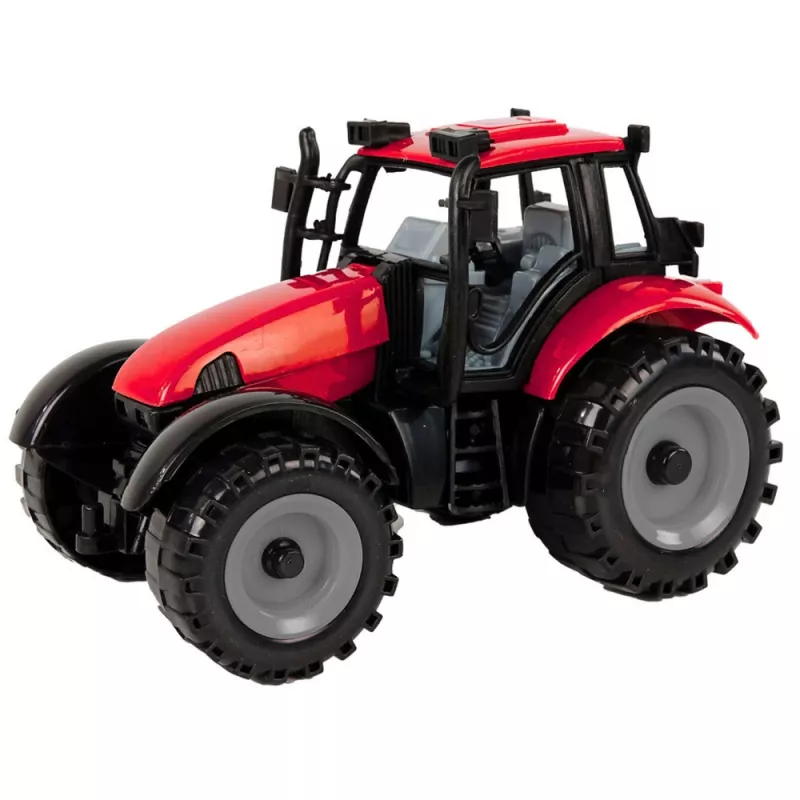 LEAN TOYS Väike talutraktor avatava kapotiga, punane, 13 cm
